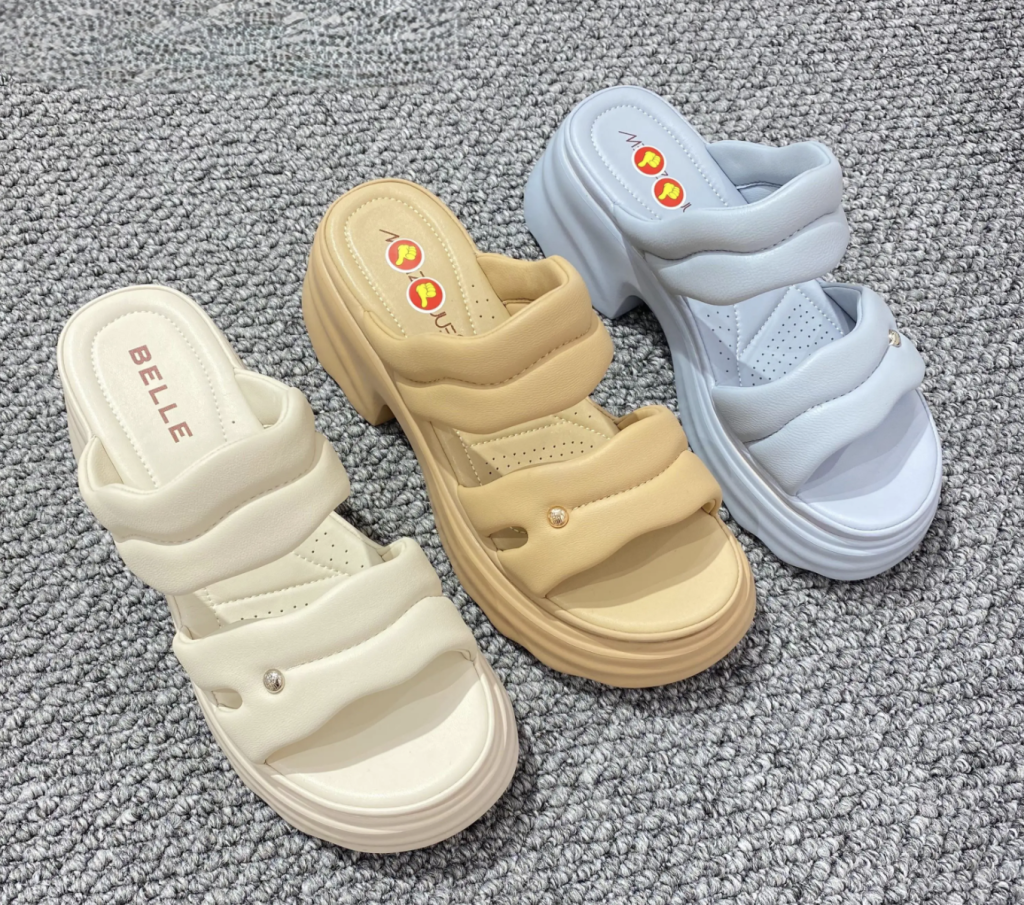 Soft Platform Wedge Slide Sandals